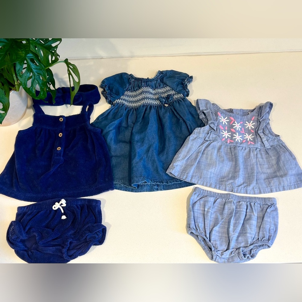 Baby Girl Summer Outfit Bundle 3–6M | Dresses & Matching Sets